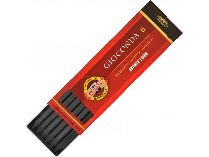 Krieda kresliarska čierna 5,6mm, č.1 soft /6ks (Black drawing leads, 4345/1)