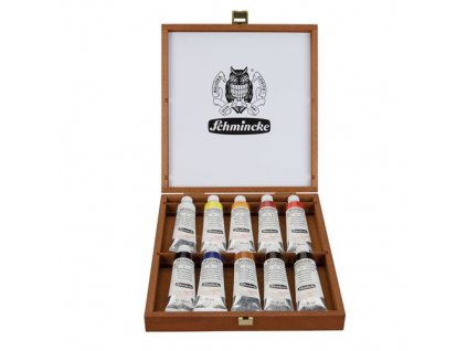 70 010 Schmincke MUSSINI sada 10x35ml v drevenom kufríku