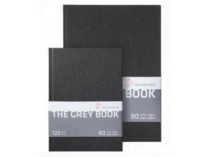 HHM skicář The grey book A5/A4, 120g/m2, 40 listů (80 stran)