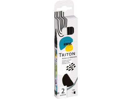 Triton acrylic marker set 2ks /black, white 17892