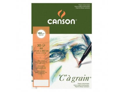 CANSON "C" grain skicár A4, 180g/m2, 30 listov, špirálová väzba