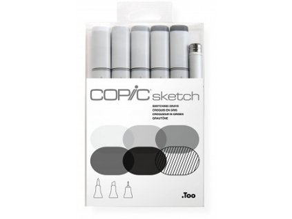 COPIC Sketch 5+1 ks sketching grays