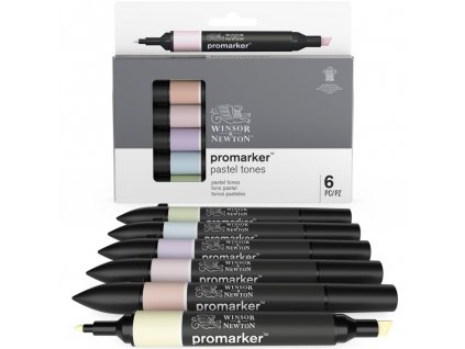 W&N Promarker set /6 Pastel tones