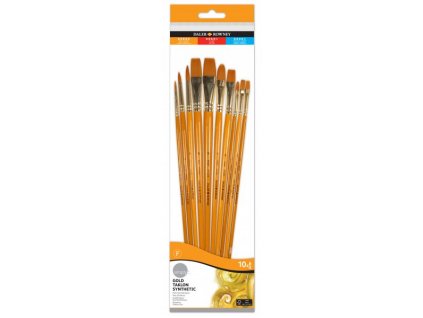 216920110 daler rowney gold taklon synthetic brush set 10 pack