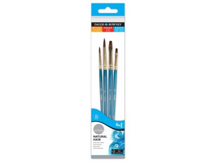 216910400 daler rowney simply natural brush set 4 pack