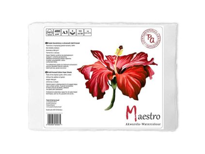 papier bawelniany do akwareli maestro cold pressed hibiskus 400gm2 a3 5 ark papierartystycznypl