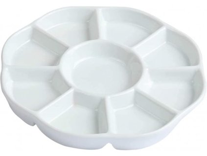 df0882 meeden porcelain 9 well paint palette 19 cm