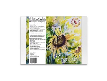 profesjonalny papier bawelniany w arkuszach premium cold pressed 280gm2 a3