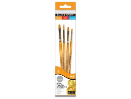 216920403 daler rowney gold taklon synthetic brush set 4 pack