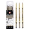 pigma micron black fineliner assorted set 3