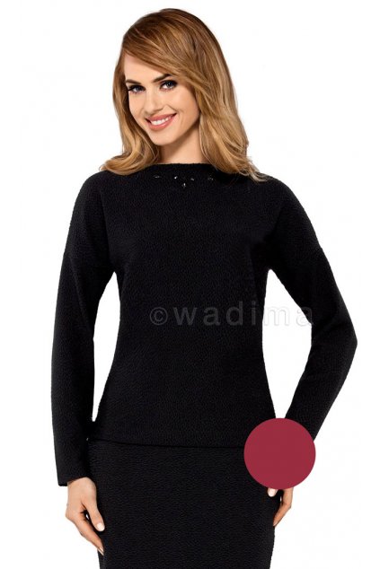 Dámská halenka s dlouhým rukávem, 103605 26, červená (Velikost L)