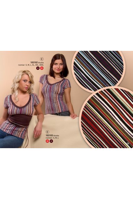 Dámská halenka s krátkým rukávem, 103102 26, červená (Velikost S)