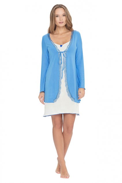 Dámský župan, 104401 275, modrá (Velikost S)