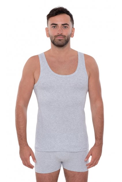 Pánský nátělník se širokými ramínky, 20207 30, šedá (Velikost S)