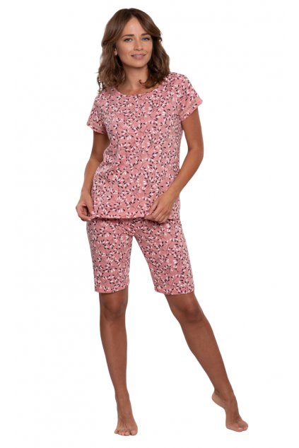 Dámské pyžamo s krátkým rukávem, 104625 62, růžová