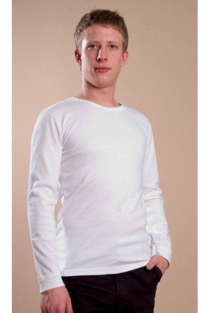 Tričko s dlouhým rukávem YOUNG FASHION, 60202 1, bílá (Velikost 164)