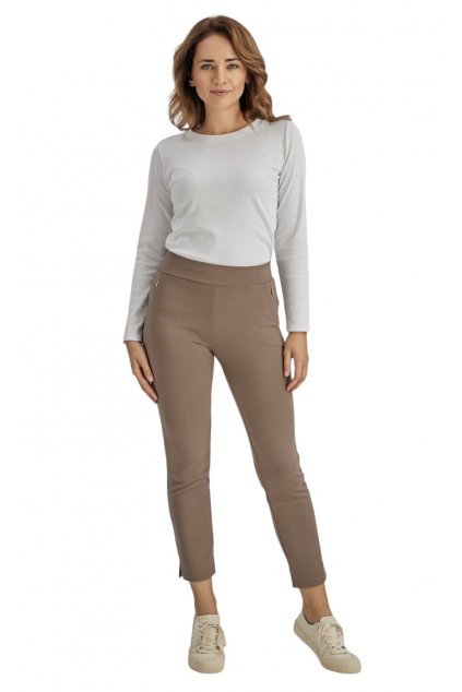 Dámské kalhoty se 7/8 nohavicemi, 10124 487, béžová (Velikost S)