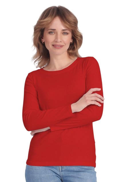 Dámská halenka s dlouhým rukávem, 1N333 47, korálová (Velikost 36)