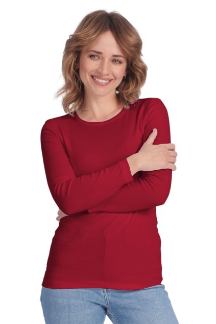 Dámská halenka s dlouhým rukávem, 103535 952, červená (Velikost S)