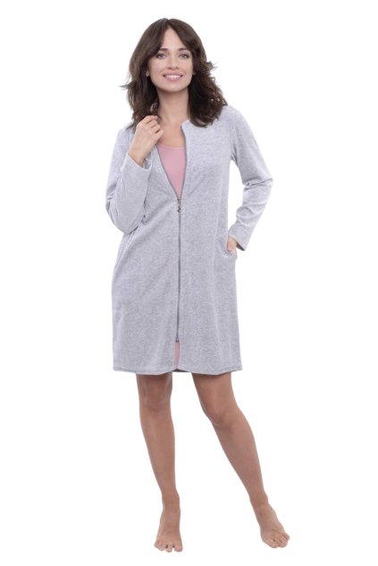 Dámský župan, 104354 31, šedá (Velikost M)