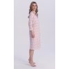 Dámská noční košile s 3/4 rukávem, 104573 122, růžová (Velikost L)