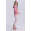 Dámské pyžamo s 3/4 rukávem, 104574 122, růžová (Velikost XXL)