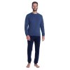Pánské pyžamo s dlouhým rukávem, 204216 454, modrá (Velikost M)