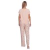 Dámské pyžamo s krátkým rukávem a dlouhými nohavicemi, 104808 398, lososová (Velikost S)