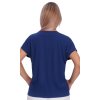 Dámská halenka s krátkým rukávem, 1N3139 466, modrá (Velikost 40)