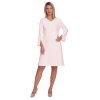 Dámské šaty se 7/8 rukávem, 1N551 8, růžová (Velikost 36)