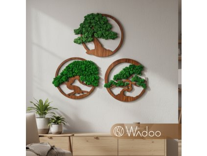 Set trojdielny tmavozelený