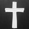 Biały krzyż ścienny ze szkła warstwowego WAGA