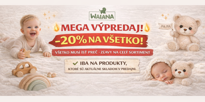 20 % zlava na vsetko
