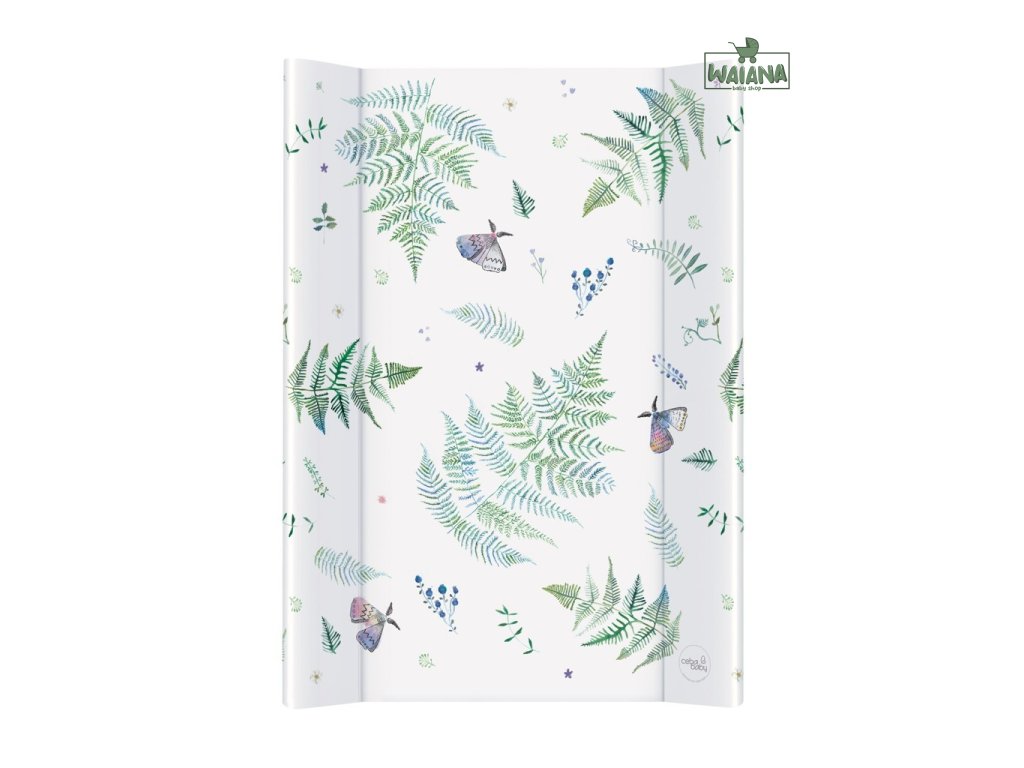 CEBA Podložka prebaľovacia 2-hranná s pevnou doskou (50x70) Comfort Watercolor World Polypody