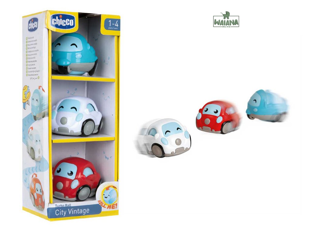CHICCO Mini autíčka Vintage 3ks, 12m+