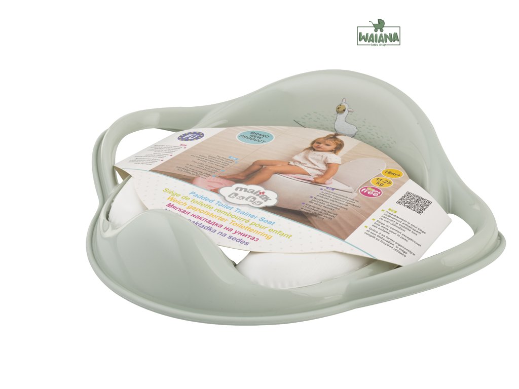 MALTEX Redukcia na WC s úchytmi mäkká Lama Minimal - sage green