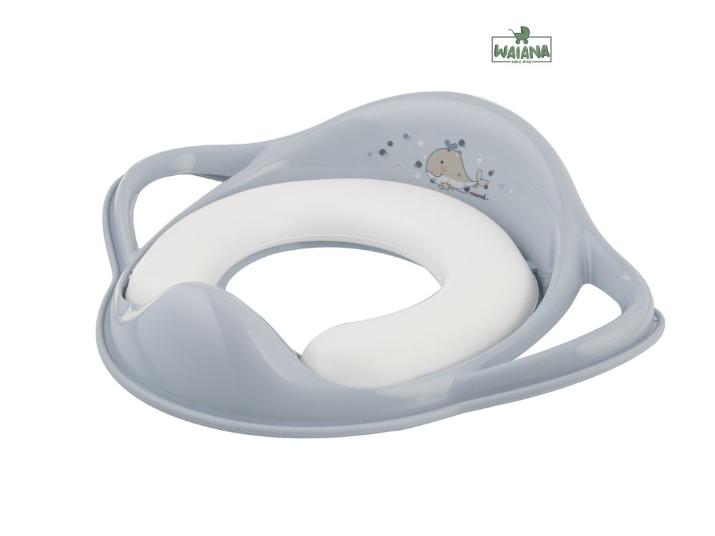 MALTEX Redukcia na WC s úchytmi mäkká Veľrybka Minimal - satin blue