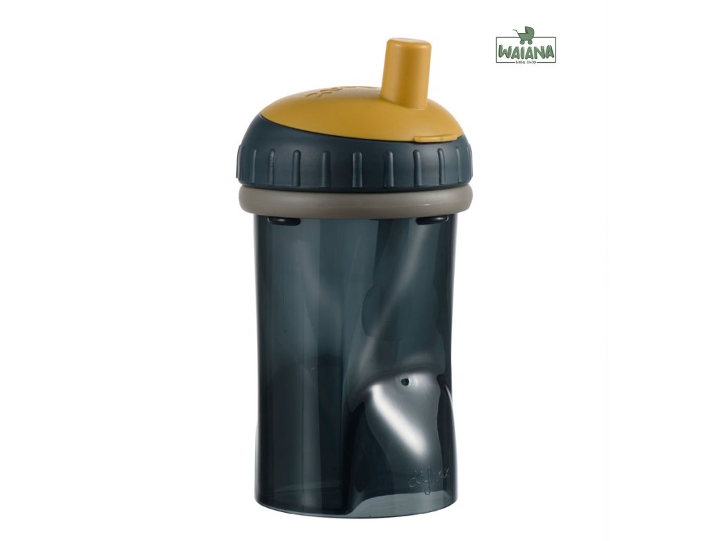 Difrax Detský hrnček so slamkou Difrax, clay, 250 ml