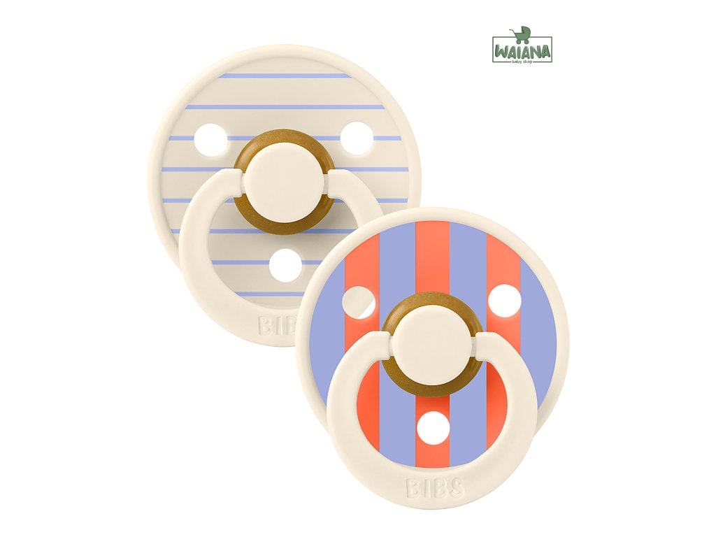 BIBS STUDIO Colour Pin cumlíky z prírodného kaučuku 2ks - veľkosť 2,Ivory Hush Mix