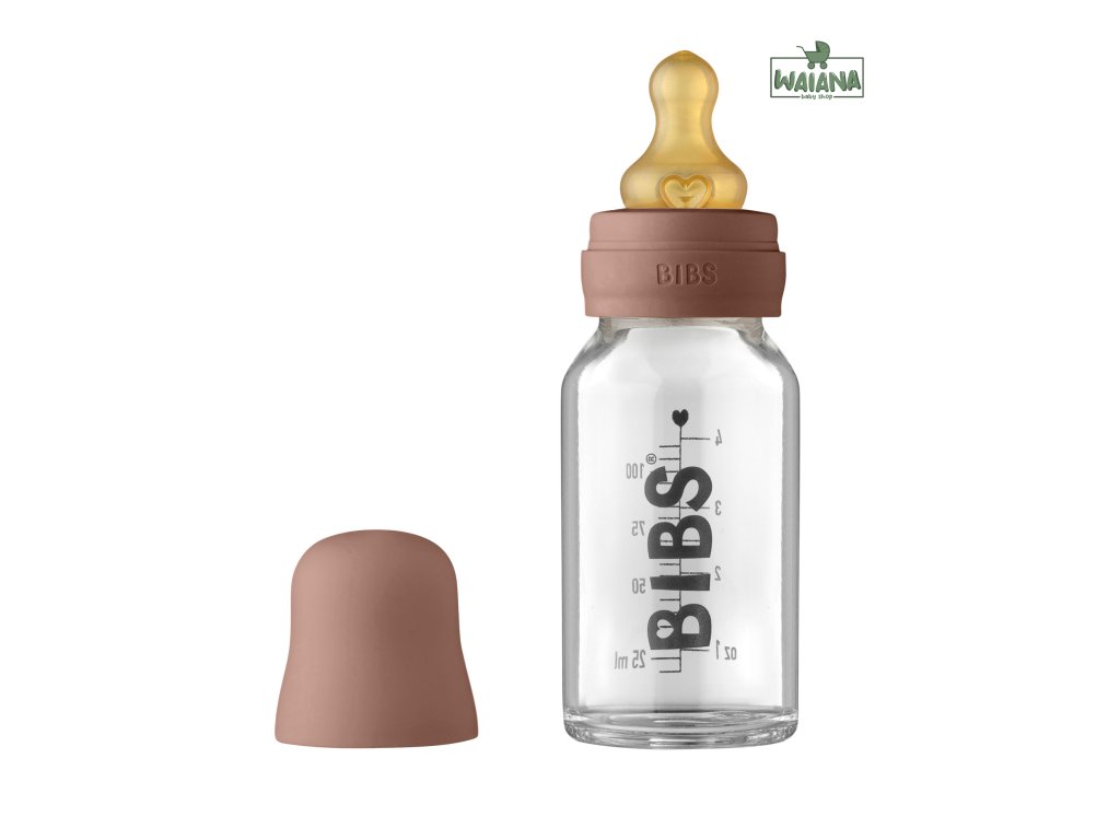 BIBS Baby Bottle sklenená fľaša 110ml,Woodchuck