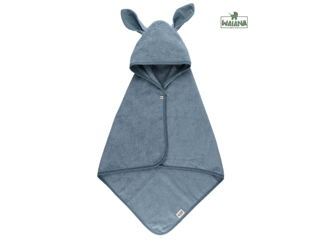 BIBS Kangaroo osuška s kapucňou z BIO bavlny,Petrol
