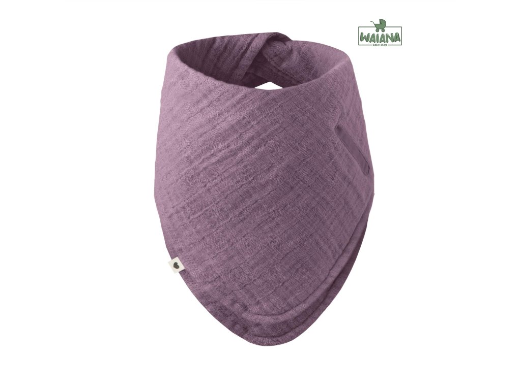 BIBS Bandana mušelínový slintáčik z BIO bavlny,Mauve