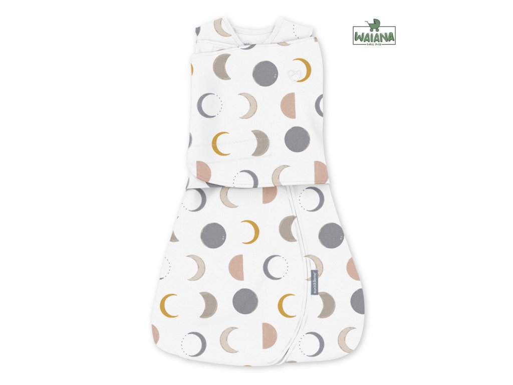 INGENUITY Zavinovačka bavlnená ulitka konvertibilná s voľným rukávom TOG 1 SwaddleMe™ Dash Lines 3m+