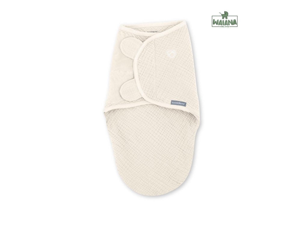 INGENUITY Zavinovačka SwaddleMe™ Ulitka mušelínová 1,5 TOG 0-3m Cream