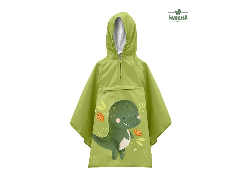 kids rain poncho cracky the dinosaur