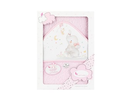 INTERBABY | OSUŠKA froté Slon - ružová