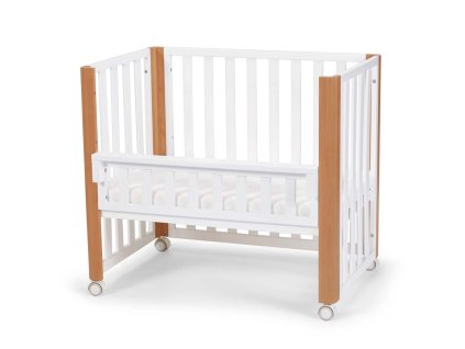 KINDERKRAFT SELECT Postieľka drevená Koya s funkciou ohrádky vrátane matraca White, Premium