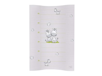 CEBA Podložka prebaľovacia 2-hranná mäkká COSY (50x70) Zebra šedá