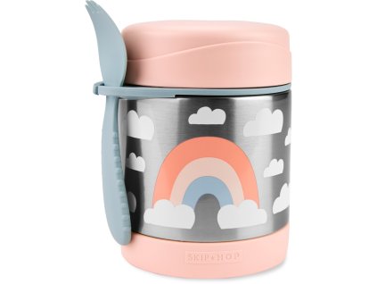 SKIP HOP Spark Style Termoska na jedlo s lyžičkou/vidličkou Dúha 325 ml, 3r+