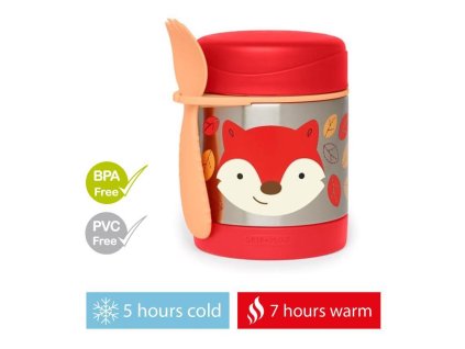 SKIP HOP Zoo Termoska na jedlo s lyžičko/vidličkou Líška 325 ml, 3r+